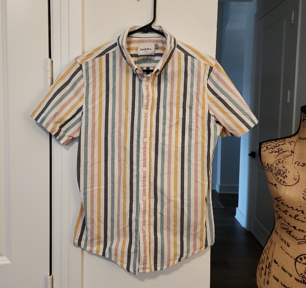 Goodfellow & Co Multicolor Striped Button Down Shirt